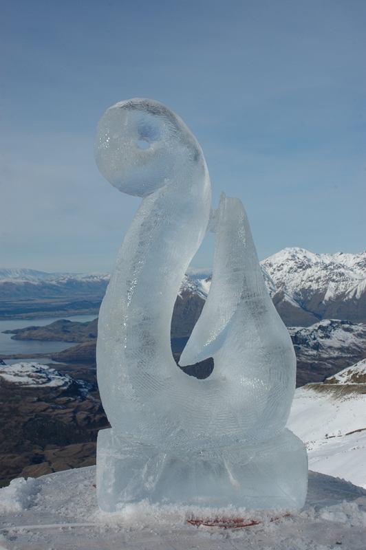 Winning hook sculpture from last year's ice sculpting competition